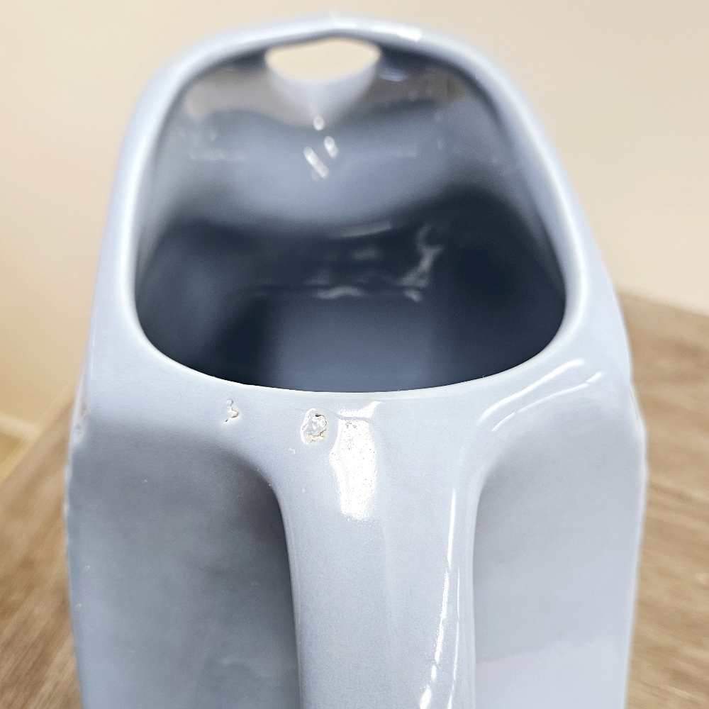 Vintage FIESTAWARE Ceramic Art Deco Style Large Disk Pitcher in Periwinkle Blue - Picture 8 of 12
